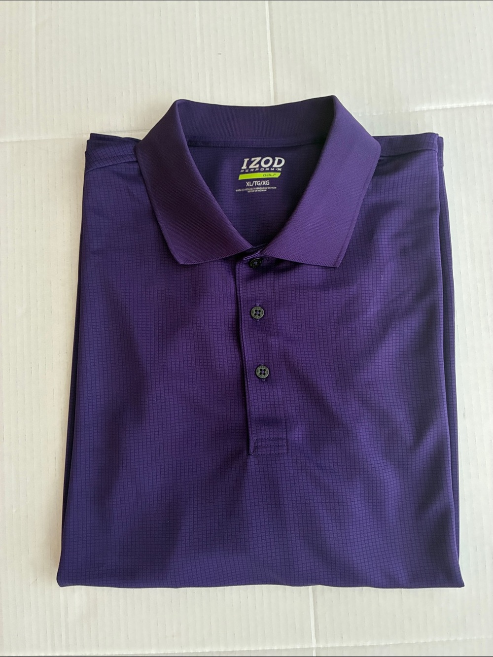 IZOD Performance Golf Polo Shirt Dri Fit Purple Men’s SZ XL Like New!